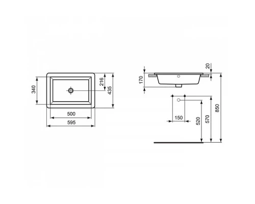 Раковина Ideal Standard Strada K078001 60 см