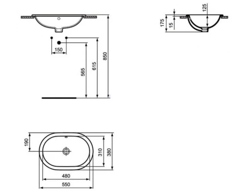 Раковина Ideal Standard Connect E504701 55 см