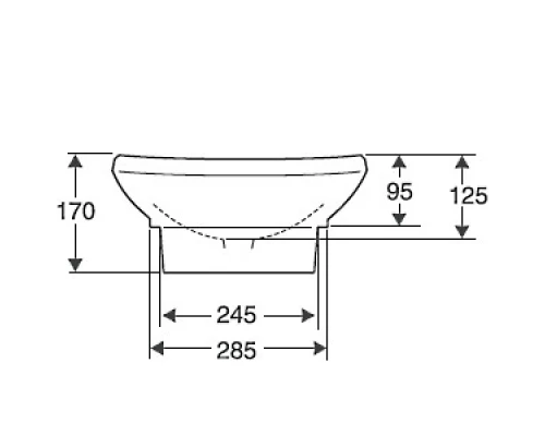 Раковина Jacob Delafon Escale E1325-00, 41 х 41 см, с переливным отверстием