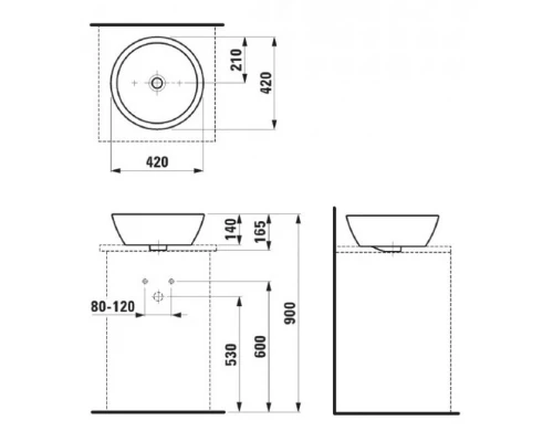 Раковина-чаша Laufen Pro 8.1296.2.000.109.1