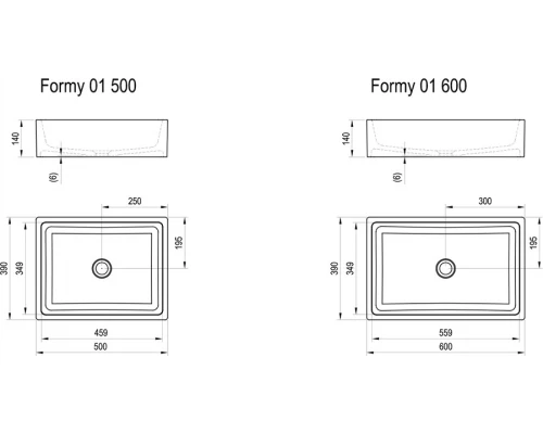 Раковина Ravak Formy 01 500, белый, XJL01250000