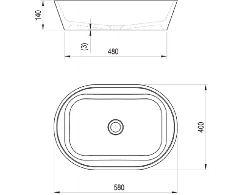 Раковина Ravak Solo, 58 х 40 см, цвет белый, XJX01358000