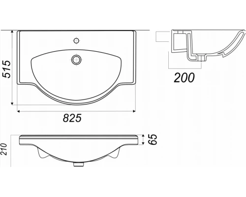 Раковина Sanita Luxe Classic Luxe 80 CLS80SLWB01