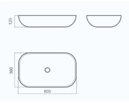 Раковина Sanita Luxe Infinity 60 INFSLWB01 накладная