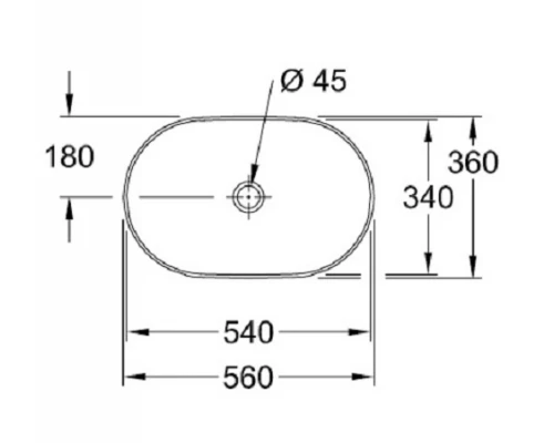 Раковина Villeroy&Boch Collaro, 56 x 36 см, без перелива, Альпийский белый, 4A195601