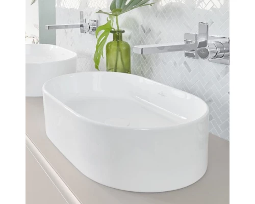 Раковина Villeroy&Boch Collaro, 56 x 36 см, без перелива, Альпийский белый, 4A195601