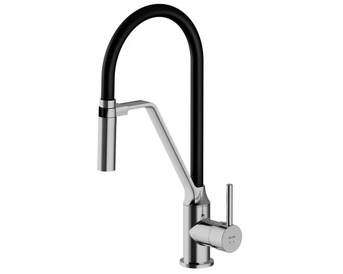 Смеситель Am.Pm Like F8013000 для кухни с гибким изливом, черный