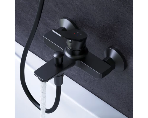 Смеситель AM.PM X-Joy F85A10022 для ванны и душа, черный матовый