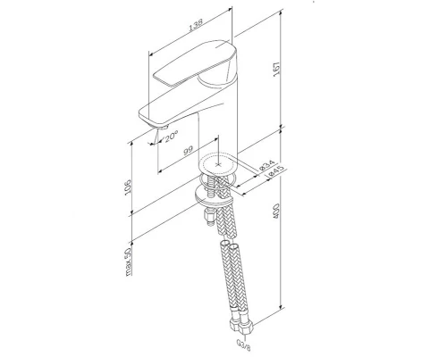 Смеситель для раковины Am.Pm Gem, черный, F90A02122
