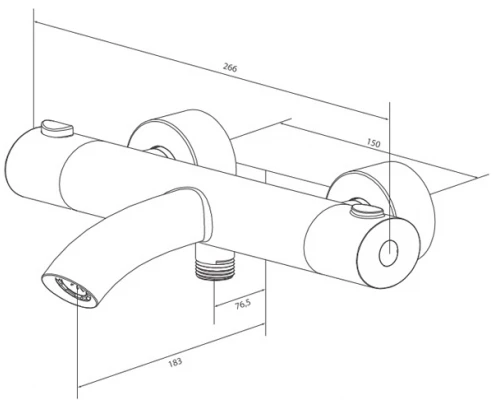 Смеситель для ванны и душа с термостатом Am.Pm Sense 5 F7550064