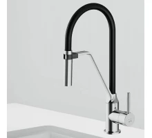 Смеситель Am.Pm Like F8013000 для кухни с гибким изливом, черный