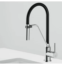 Смеситель Am.Pm Like F8013000 для кухни с гибким изливом, черный