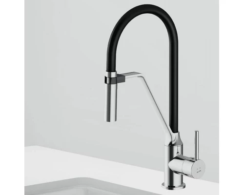 Смеситель Am.Pm Like F8013000 для кухни с гибким изливом, черный