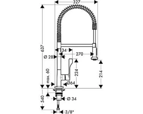 Смеситель AXOR Citterio 39840000 для кухни