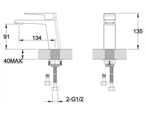 Смеситель для раковины BelBagno Arlie ARL-LVM-CRM