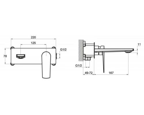 Смеситель для раковины BelBagno Carin CAR-BLM-CRM