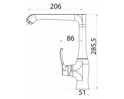 Смеситель для кухонной мойки BelBagno Trula TRU-LAM-CRM