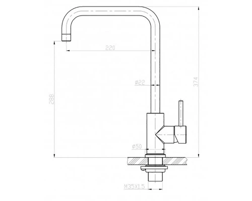 Кухонный смеситель BelBagno BB-LAM03A-IN, сатин