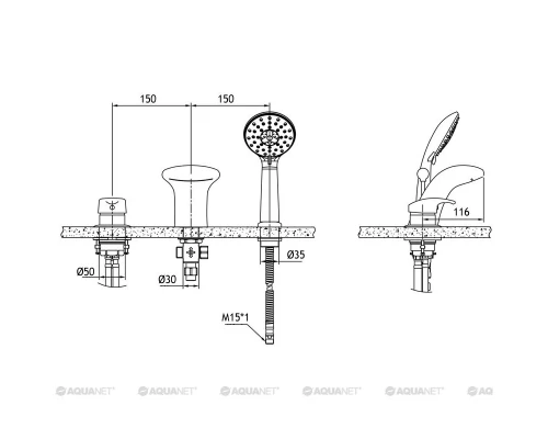 Смеситель Bravat Cobra F5140197CP-1-RUS для ванны