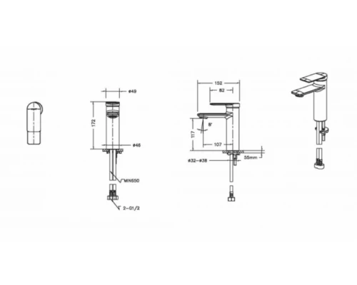 Смеситель Bravat Eddie F1369402CP-RUS для раковины, хром