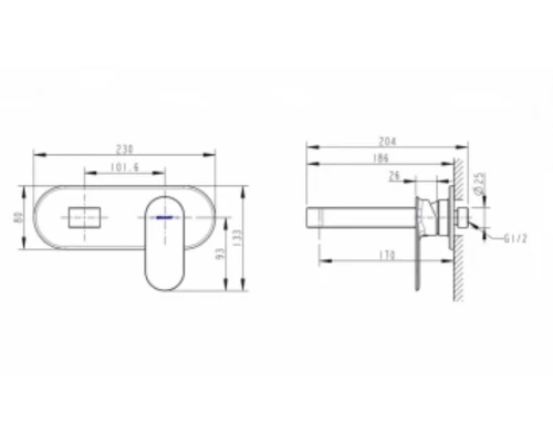 Смеситель Bravat Gina P69182C-ENG, хром