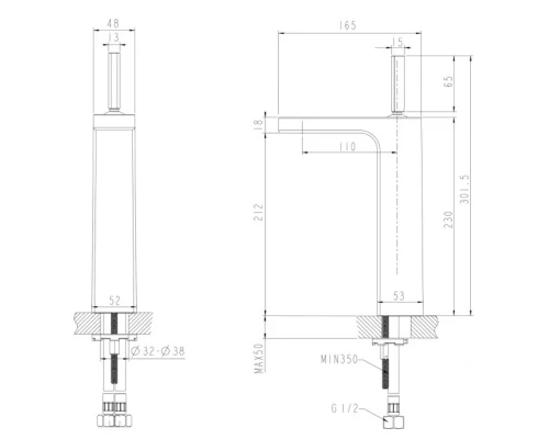 Смеситель Bravat Spring для раковины, хром, F179113C-A