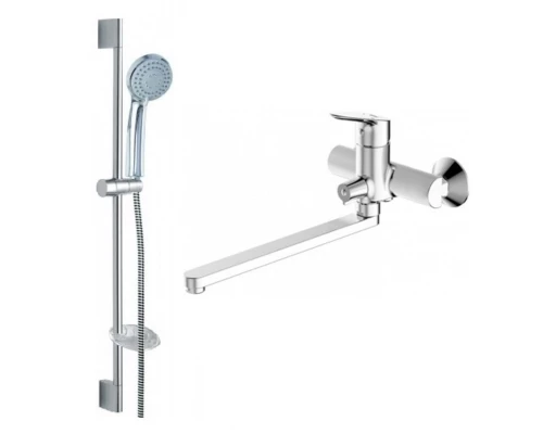 Комплект смесителей для ванной комнаты Bravat Drop, хром, F00409C