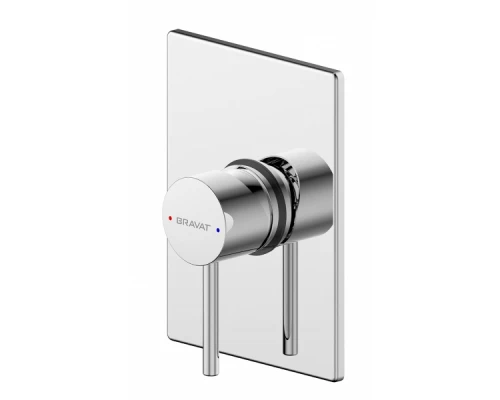 Смеситель Bravat Arc PB86061C-A-ENG встраиваемый, функция 1, хром (внешняя часть)