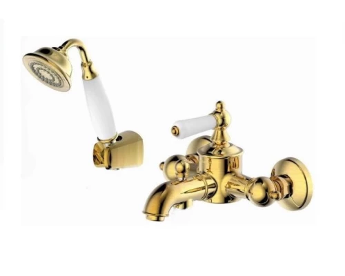 Смеситель Bravat Art F675109U-B1-RUS для ванны, душевой гарнитур, короткий излив, бронза