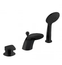 Смеситель Bravat Cobra Black для ванны на борт ванны, черный, F5140197BM-1-RUS