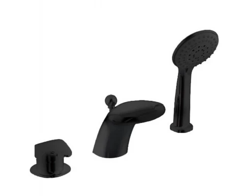 Смеситель Bravat Cobra Black для ванны на борт ванны, черный, F5140197BM-1-RUS