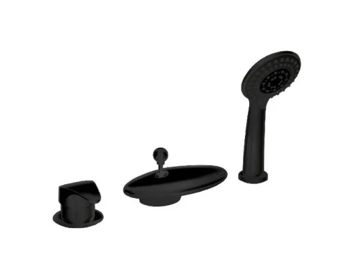 Смеситель Bravat Cobra Black для ванны на борт ванны, черный, F5140197BM-RUS
