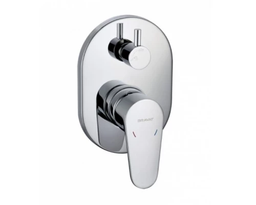 Смеситель Bravat Eler FB848238CP-2-RUS для ванны и душа, встраиваемый, на 2 потребителя