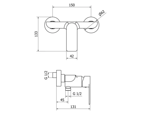 Смеситель для душа Cezares Furore FURORE-DM-01-Cr