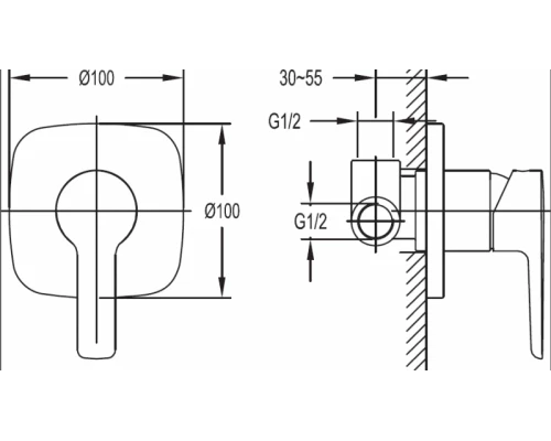 Смеситель Cezares Tesoro DIM-01 для душа