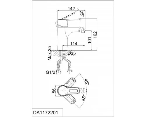 Смеситель D&K Bayern DA1172201 для биде