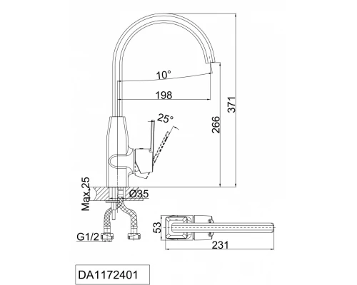Смеситель D&K Bayern DA1172401 для кухни