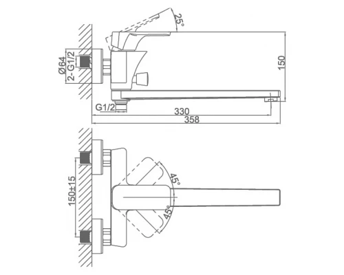 Смеситель D&K Berlin Freie DA1433301