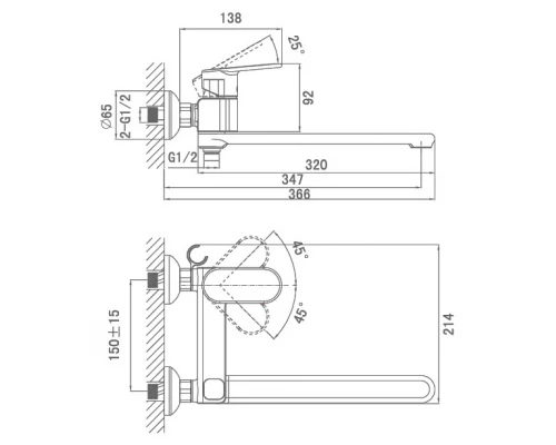 Смеситель D&K Speyer Rhein DA1313301