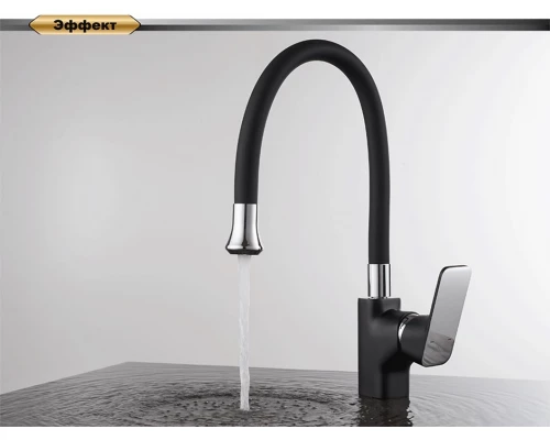 Смеситель D&K Berlin Technische DA1432915 для кухни, черный