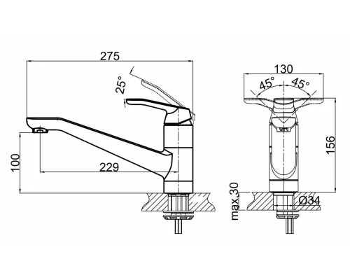 Смеситель D&K Venice Rialto DA1062301 для кухни