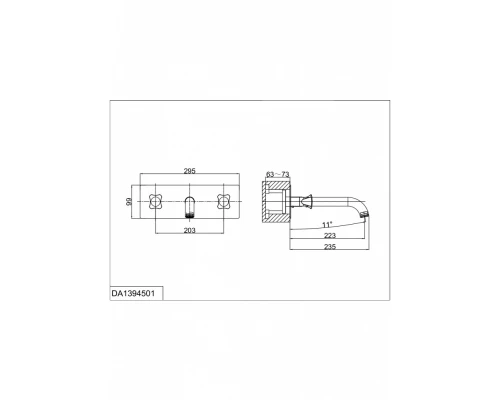 Смеситель D&K Hessen Grimm DA1384401 для раковины