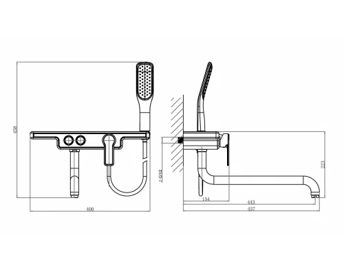 Смеситель D&K Berlin Steinbeis DA1443316, белый