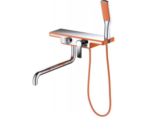 Смеситель D&K Berlin Kunste для ванны и душа, оранжевый/хром, DA1453313