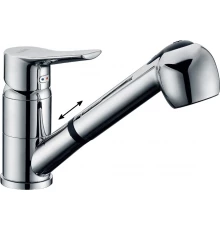 Смеситель D&K Mosel Rhein DA1262501 для кухонной мойки, с вытяжным душем