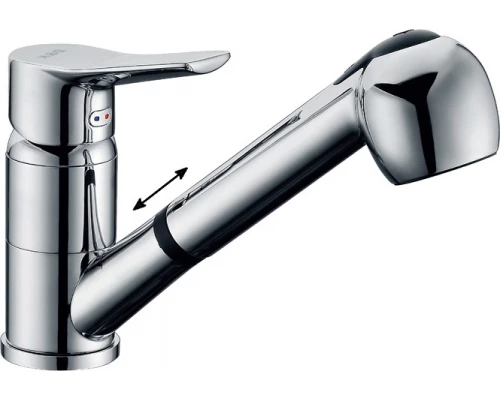 Смеситель D&K Mosel Rhein DA1262501 для кухонной мойки, с вытяжным душем