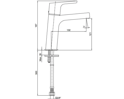 Смеситель для раковины E.C.A Luna 102808940EX