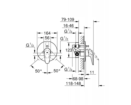 Смеситель Grohe Eurostyle New 23730003 для ванны и душа