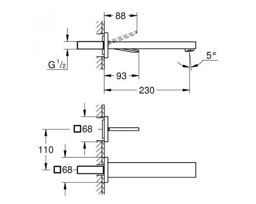 Смеситель для раковины Grohe Eurocube Joy 19998000, хром