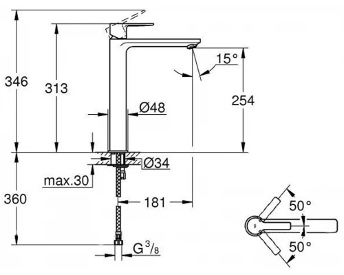 Смеситель для раковины Grohe Lineare New 23405001